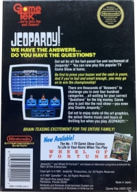 Jeopardy! (circle Seal / ⓂNintendo®) Box Art