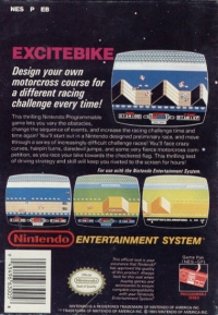 Excitebike (3 screw cartridge) Box Art