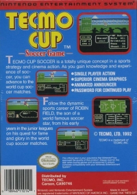 Tecmo Cup Soccer Game Box Art