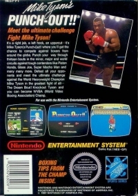 Mike Tyson's Punch-Out!! (3 screw cartridge, oval seal) Box Art