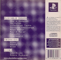 Demo 1 (PBPX-95001 / purple cover) Box Art