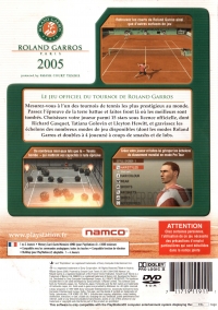 Roland Garros 2005: Powered by Smash Court Tennis Box Art