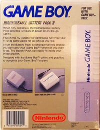 Nintendo Rechargeable Battery Pack II Box Art