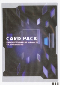 Phantasy Star Online Episode III C.A.R.D. Revolution Card Pack Box Art