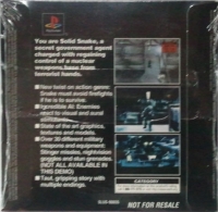Metal Gear Solid Demo CD Box Art