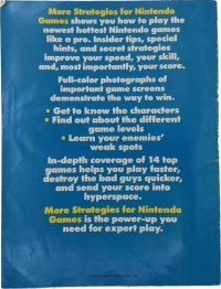 More Strategies for Nintendo Games (0-88176-698-4) Box Art