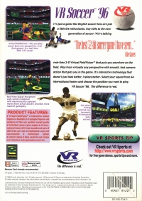 VR Soccer '96 Box Art