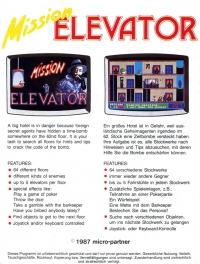 Mission Elevator Box Art