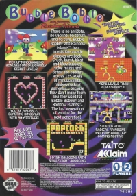 Bubble Bobble also featuring Rainbow Islands Box Art