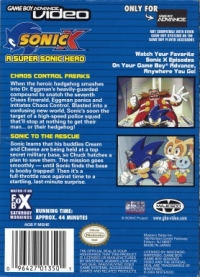 Game Boy Advance Video: Sonic X: A Super Sonic Hero: Volume 1 Box Art