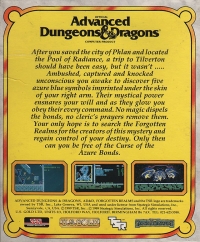 Advanced Dungeons & Dragons: Curse of the Azure Bonds Box Art