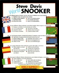Steve Davis World Snooker Box Art