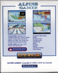 Alpine Games (2015) Box Art