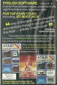 Atari Smash Hits: Volume 2 Box Art