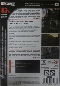 Elder Scrolls III, The: Morrowind: Game of the Year Edition - PC Gamer Presents Box Art