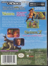Game Boy Advance Video: Shrek / Shrek 2 Box Art