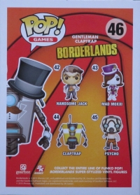 Funko POP! Games: Borderlands - Gentleman Claptrap Limited Edition - Underground Toys Exclusive Box Art