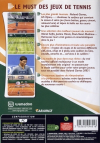 Roland Garros 2003 Box Art