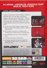 Aliens Versus Predator: Gold Edition - Xplosiv Box Art