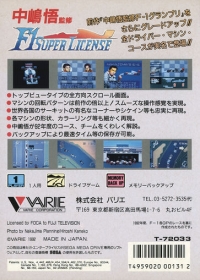 Nakajima Satoru Kanshuu F1 Super License Box Art
