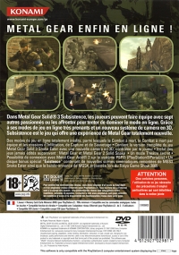 Metal Gear Solid 3: Subsistence [FR] Box Art