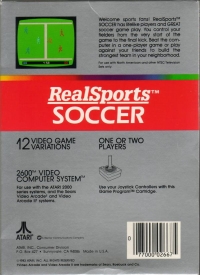 RealSports Soccer Box Art