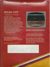 Spider City Box Art
