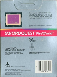 Swordquest: FireWorld (Silver Label) Box Art