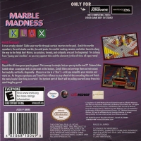 Marble Madness / Klax Box Art