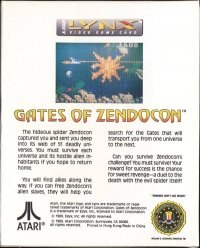Gates of Zendocon (Atari cart stamp) Box Art