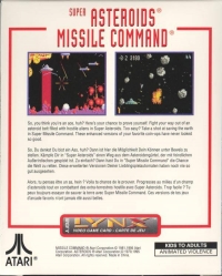 Super Asteroids / Missile Command Box Art