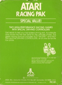 Atari Racing Pak Box Art