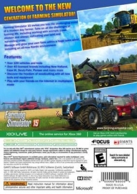 Farming Simulator 15 Box Art
