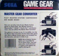 Sega Master Gear Converter [NA] Box Art