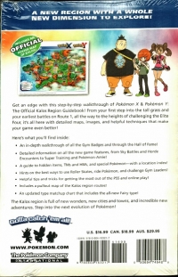 Pokémon X & Pokémon Y: The Official Kalos Region Guidebook Box Art