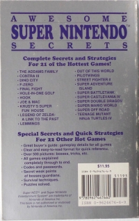 Awesome Super Nintendo Secrets Box Art