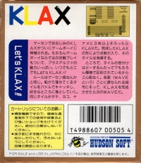 Klax Box Art