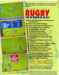 International Rugby Challenge Box Art