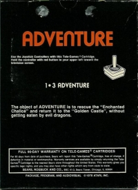 Adventure (Sears Text Label) Box Art