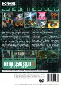 Zone of the Enders (Metal Gear Solid 2) [DE] Box Art