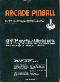 Arcade Pinball (text label) Box Art