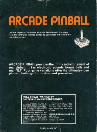 Arcade Pinball (picture label) Box Art
