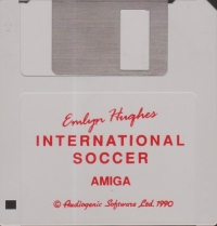 Emlyn Hughes International Soccer (white Amiga label) Box Art