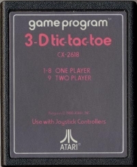 3-D Tic-Tac-Toe (text label) Box Art