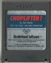 Choplifter! (blue stripe label) Box Art