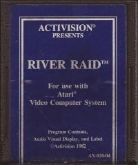 River Raid (blue text label) Box Art