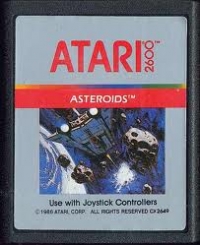 Asteroids (red box / gray picture label) Box Art