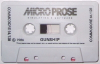 Gunship (grey box / cassette) Box Art