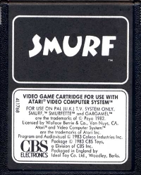 Smurf (4L1768 cart / white label) Box Art