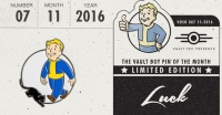 Fallout Vault Boy Pin of the Month - Luck Box Art